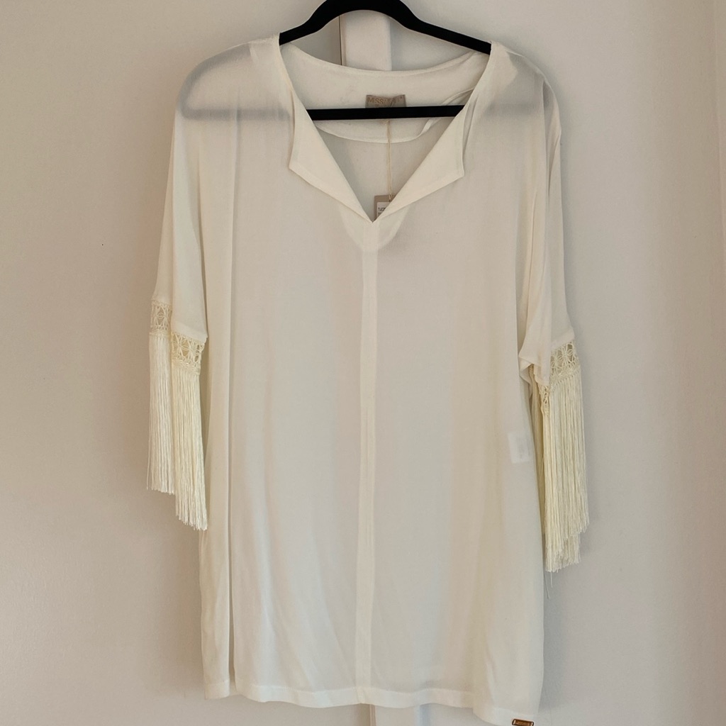 Miss Money Fringe Sleeve Blouse